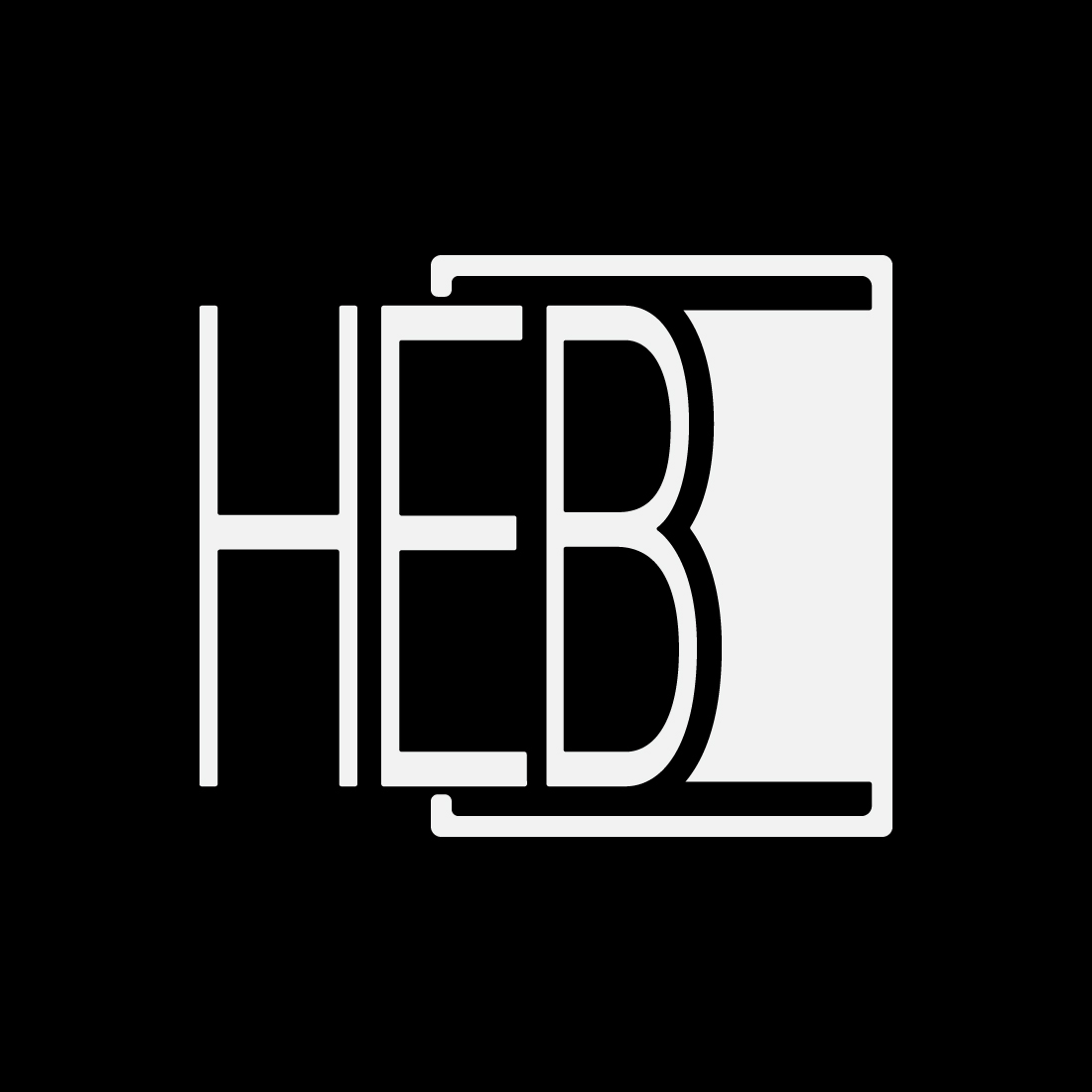 Initials HBE letters logo design Professional Simple , monogram, door, vector template icon BEH logo design preview image.