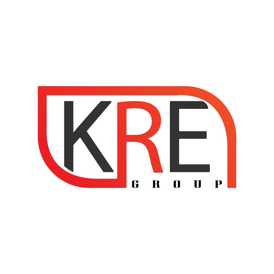 KRE logo design best company icon KRE letters logo vector icon, red and black color, template royalty preview image.