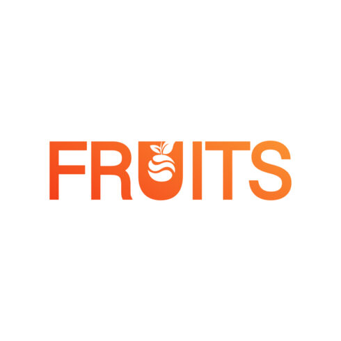 Natural Fruits logo design orang color vector icon Organic Fruits logo best identity cover image.