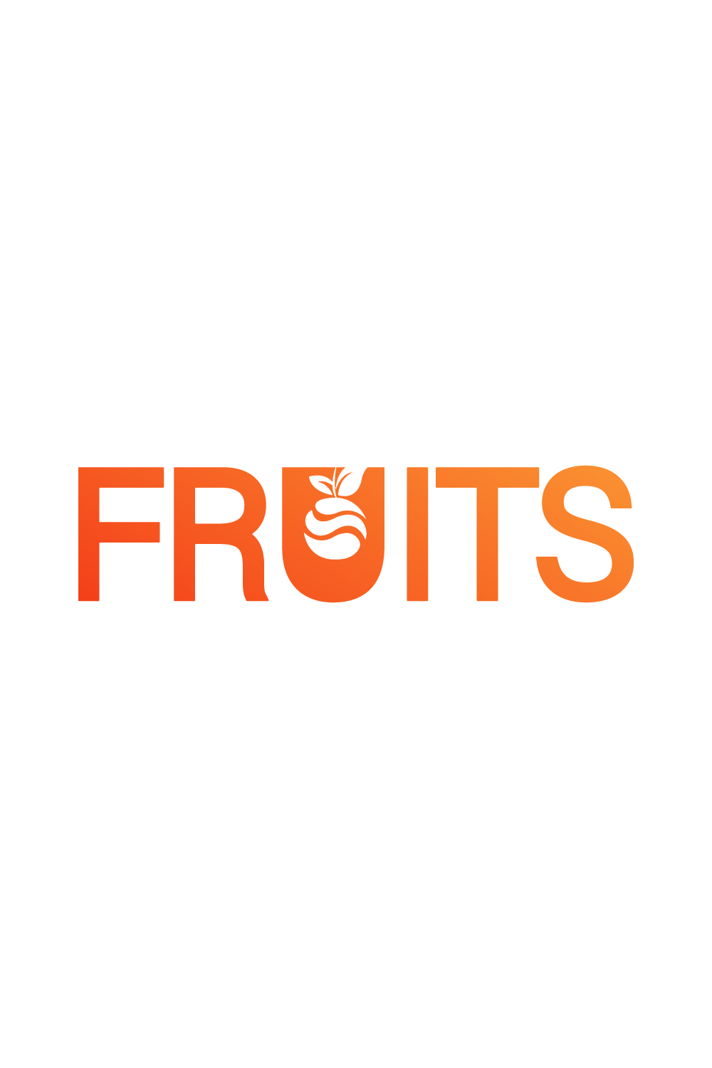 Natural Fruits logo design orang color vector icon Organic Fruits logo best identity pinterest preview image.