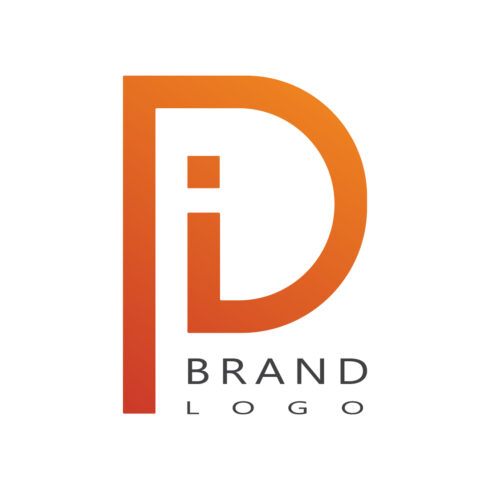 Initials PI letters logo design vector images design IP logo orange color royalty PDI or P logo design company template illustration cover image.
