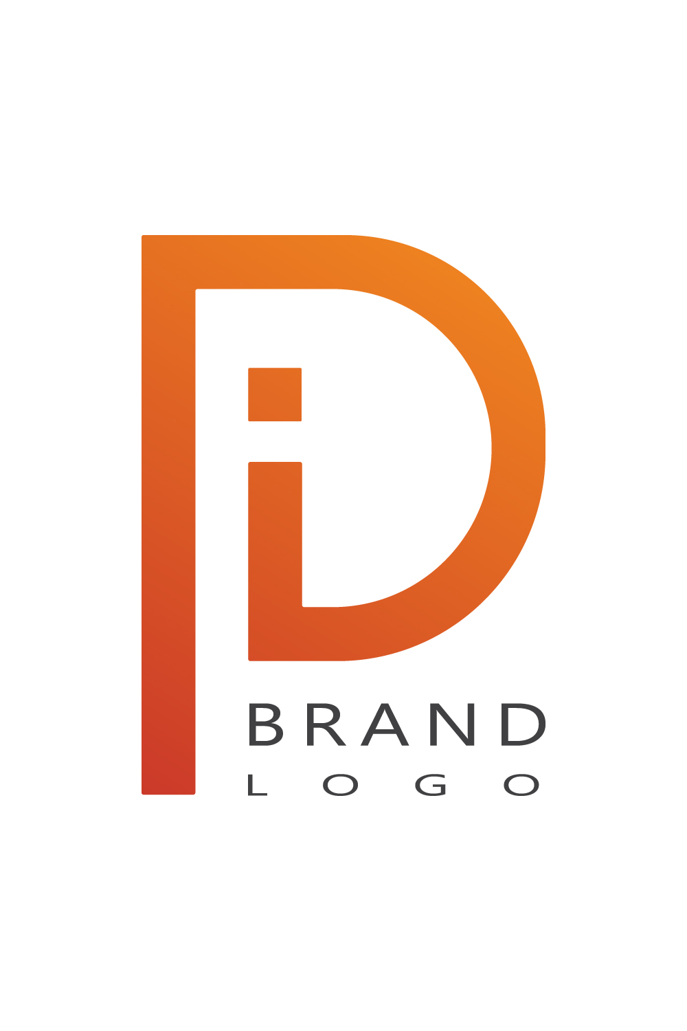 Initials PI letters logo design vector images design IP logo orange color royalty PDI or P logo design company template illustration pinterest preview image.