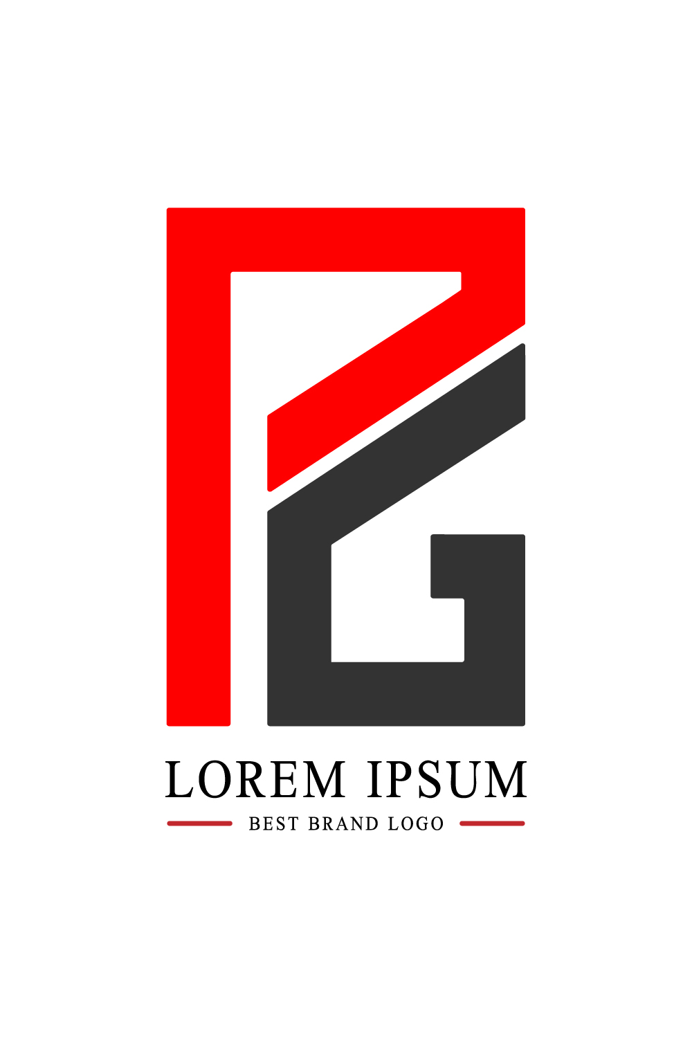 Initials PG letters logo design vector images design PG logo red and black color royalty GP logo design company template illustration pinterest preview image.