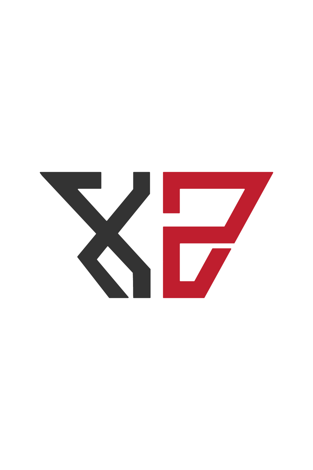 Initials XZ letters logo design vector icon. ZX logo design red and black  color company identity.