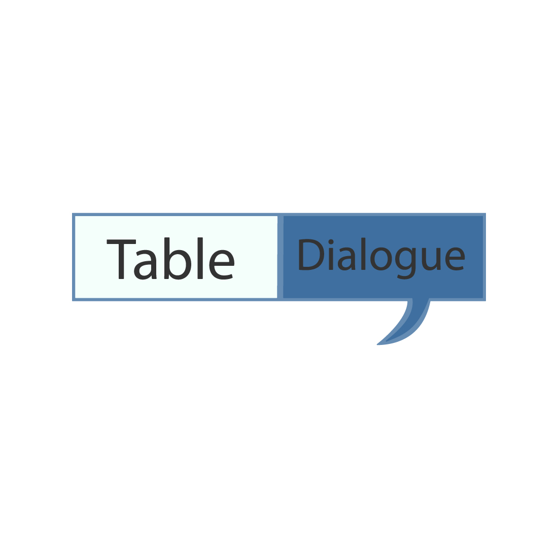 Professional Table Talk logo design vector icon design Table Dialogue best logo template illustration preview image.