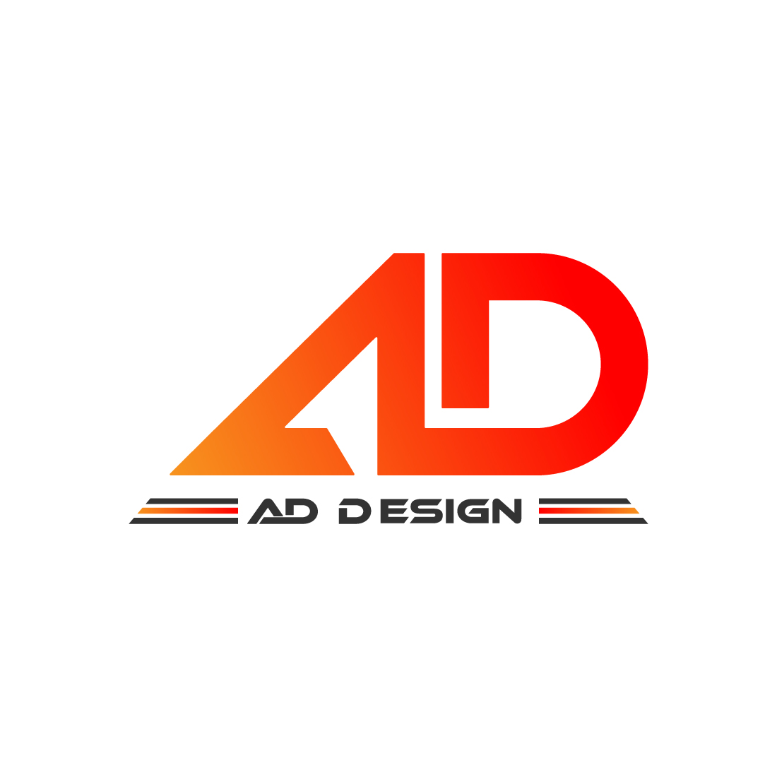 Initials AD letters logo design vector orange color best company identity AD logo design best royalty icon DA logo design template icon images design preview image.