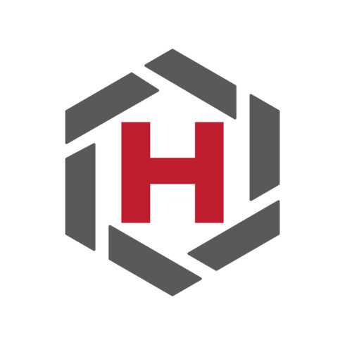 Initials H logo design vector orange color best company identity cover image.