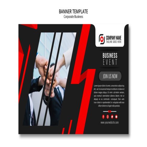 Abstract business banner template cover image.