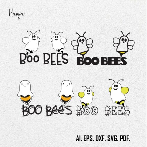 Boo bees svg, Halloween SVG, Boo SVG, Ghost SVG, Boo Bees Svg , Funny Halloween Shirt Svg, Cricut Silhouette cut file,Boo bees svg bundle cover image.