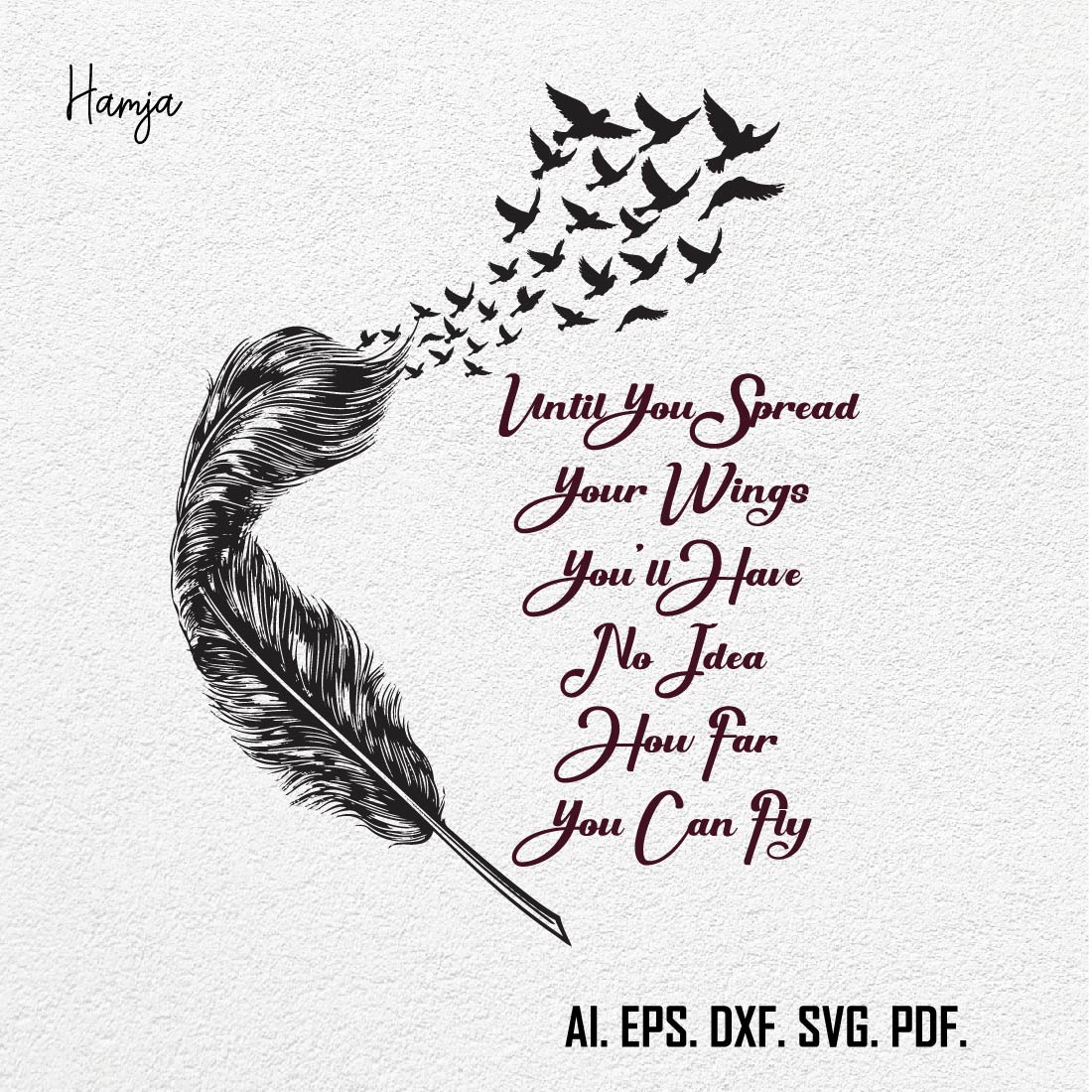 feather and quotes svg ,Feather svg bundle, Feather birds svg, dxf, png, jpg, Feathers Silhouette, Boho feather svg, Tribal feather svg, Instant Download preview image.