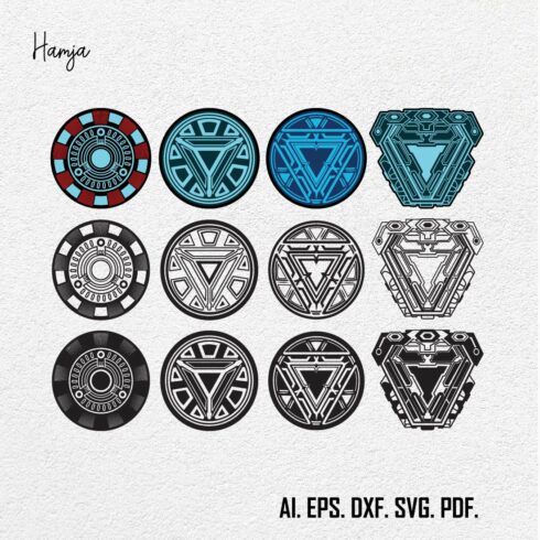 Arc Reactor Evolution svg, Arc Reactor Evolution bundle svg, png, dxf, svg files for cricut, movie svg, clipart cover image.