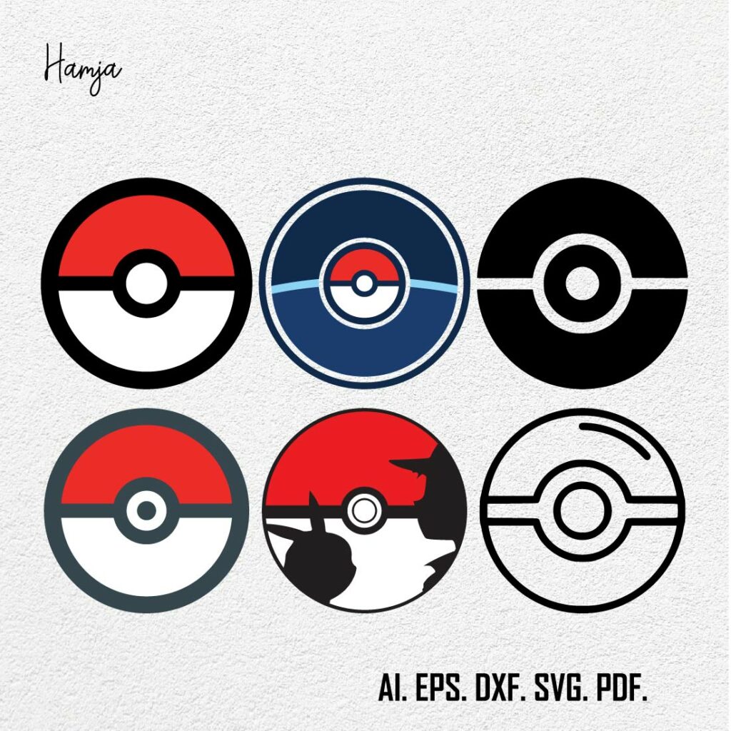 Pokeball Svg Bundle Pokemon Balls Pokeball Png Pikachu Ball Svg Ash Ball Svg Anime Svg Cut