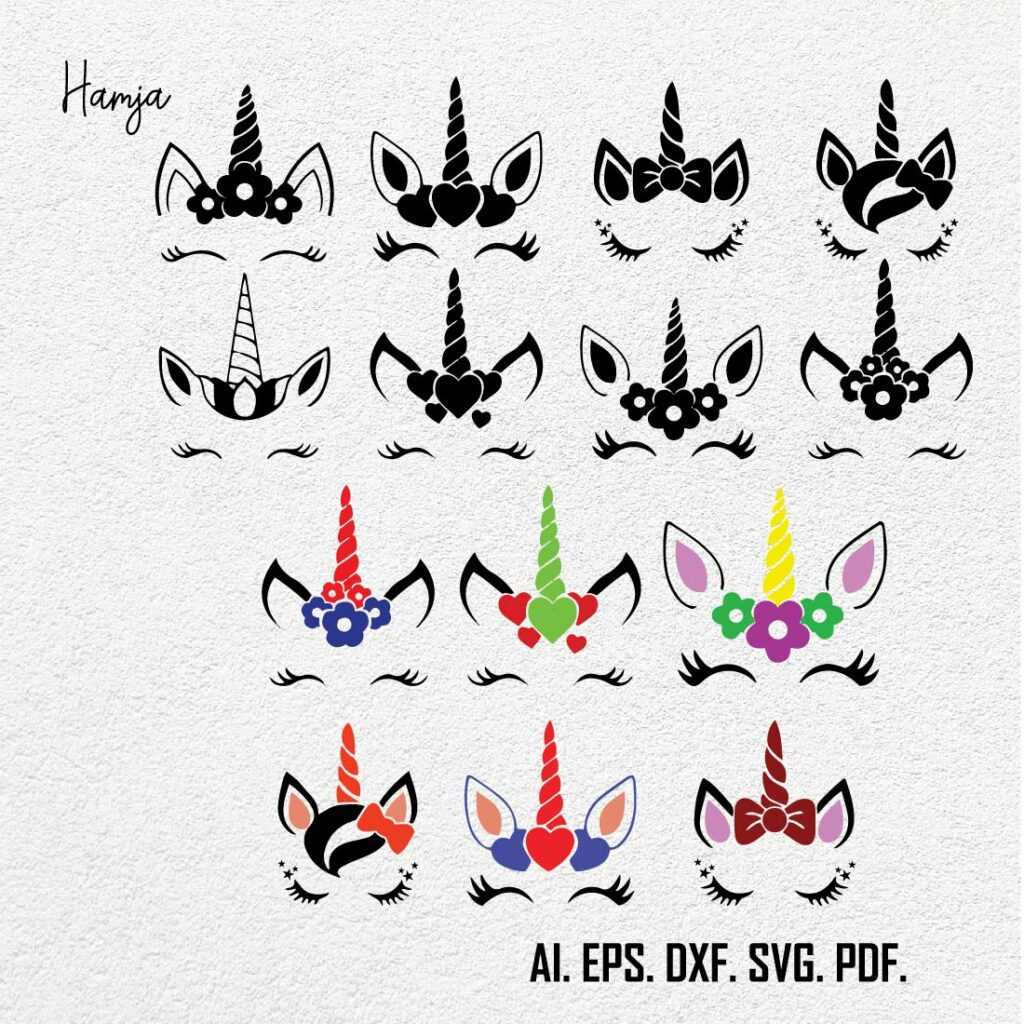 Unicorn SVG, Unicorn bundle SVG, Unicorn head Svg, Unicorn Clip Art ...