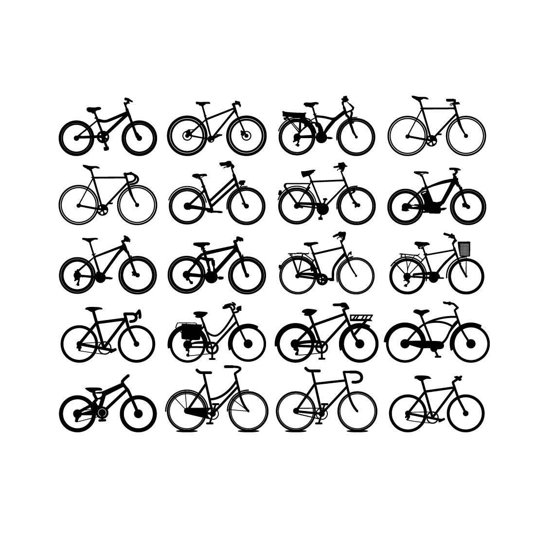 Bicycle svg, Mountain Bike Svg bundle, svg files for cricut, digital download, Mountain Bike Svg, bicycle ornament, workout svg, hiking svg preview image.
