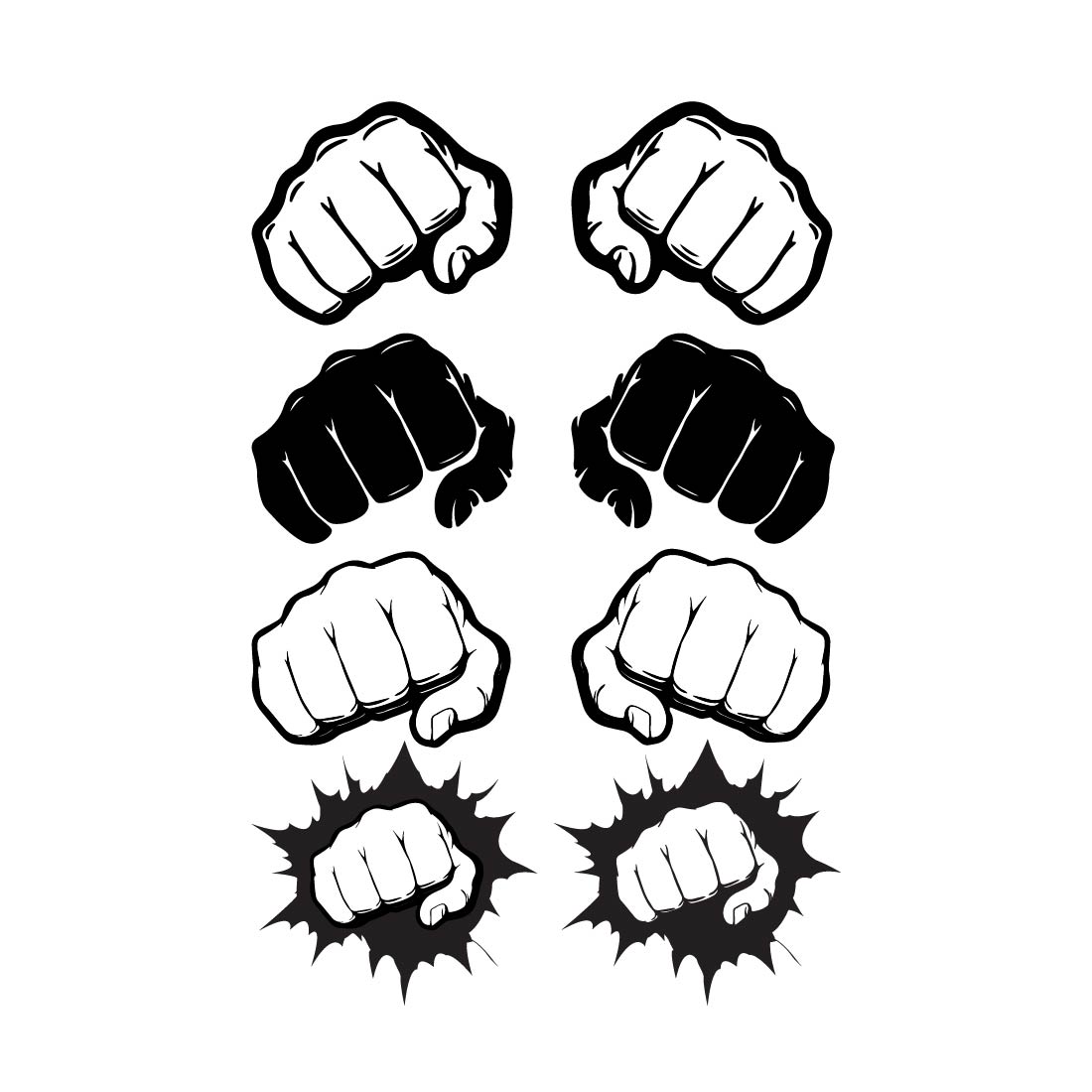 Fist Svg, Boxer Svg, Fist clipart, Fist vector, Clenched fist svg, Fighter Fist svg, Boxer Fist Silhouette, Hands svg, Boxing Gloves, Boxer preview image.