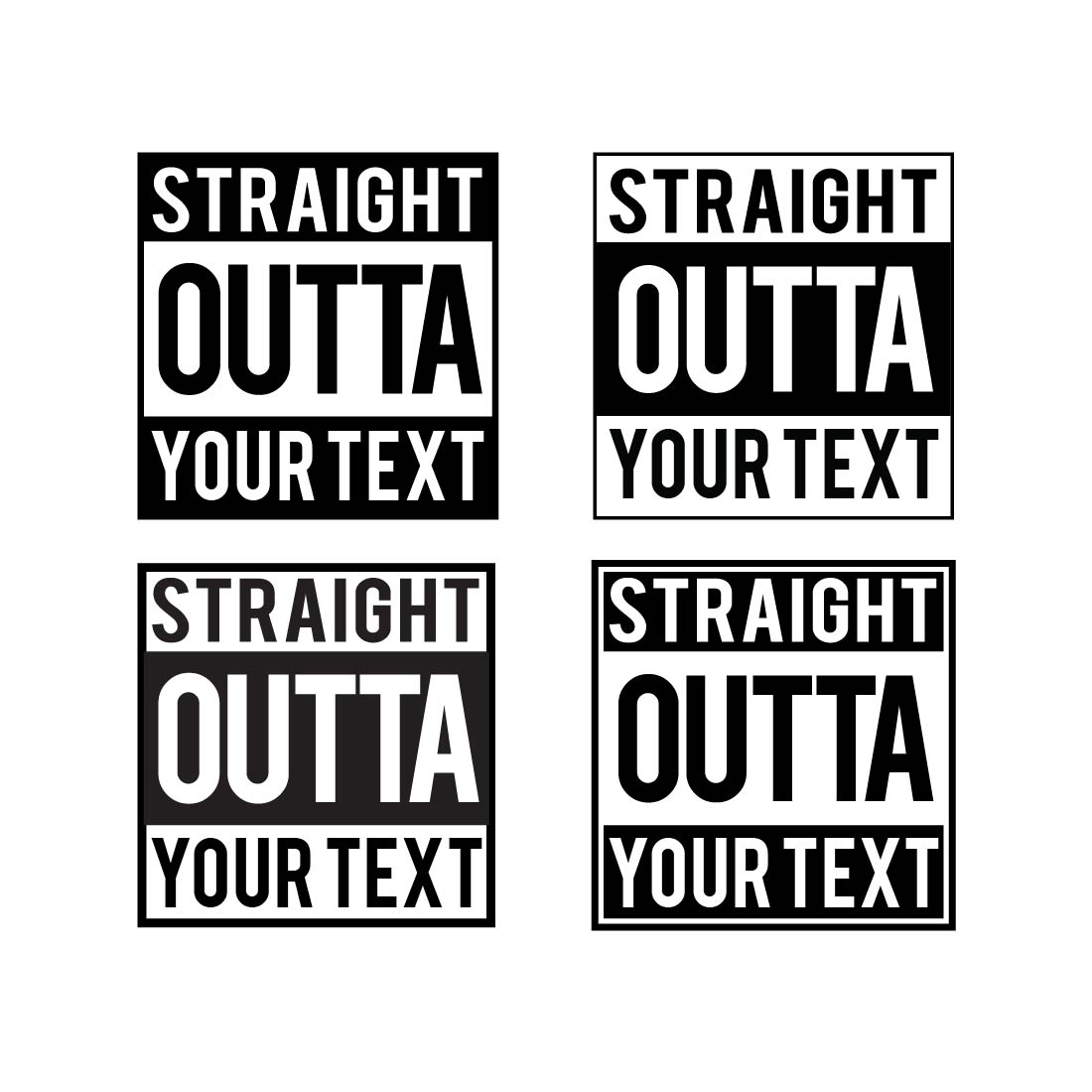 Straight Outta svg, Straight outta cut file,Cricut, Silhouette, Vinyl,Straight outta shirt,Instant digital download - svg,dxf,ai,eps,png,pdf preview image.