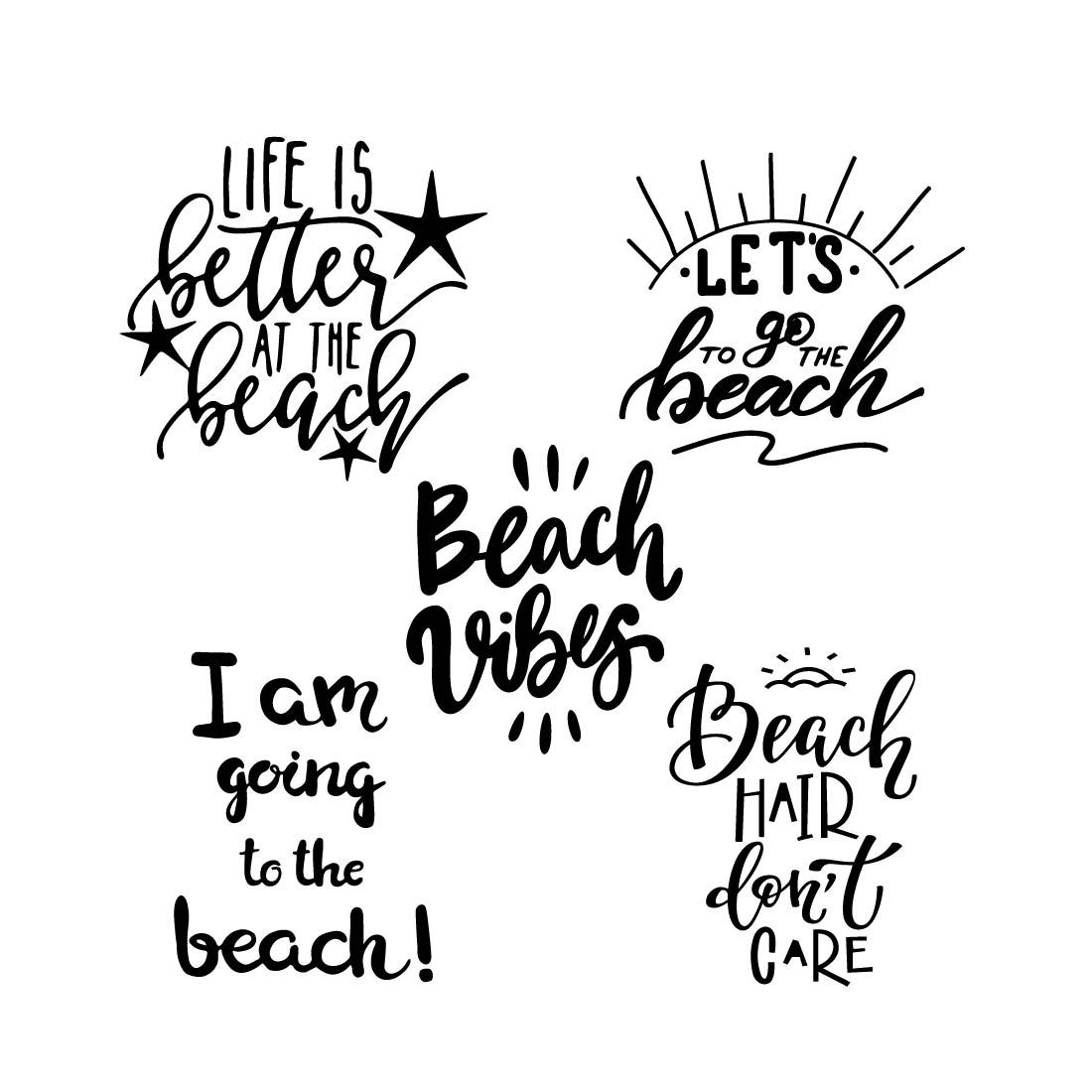 Summer SVG Bundle, Beach SVG, Beach Life SVG, Summer shirt svg, Beach shirt svg, Beach Babe svg, Summer Quote, Cricut Cut Files, Silhouette preview image.