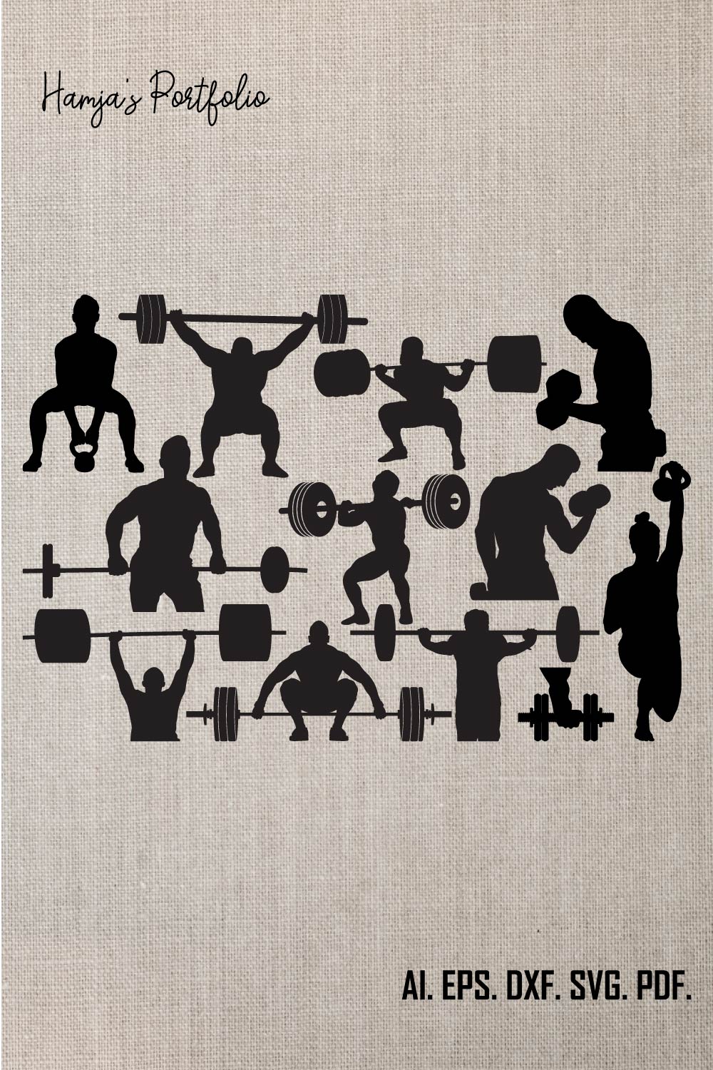 Weight Lifting SVG, Weight Lifting SVG Bundle, Weight Lifting Women SVG, Gym Silhouette, Weight Lifting Vector, Powerlifting Svg, Weight Lifting men SVG pinterest preview image.