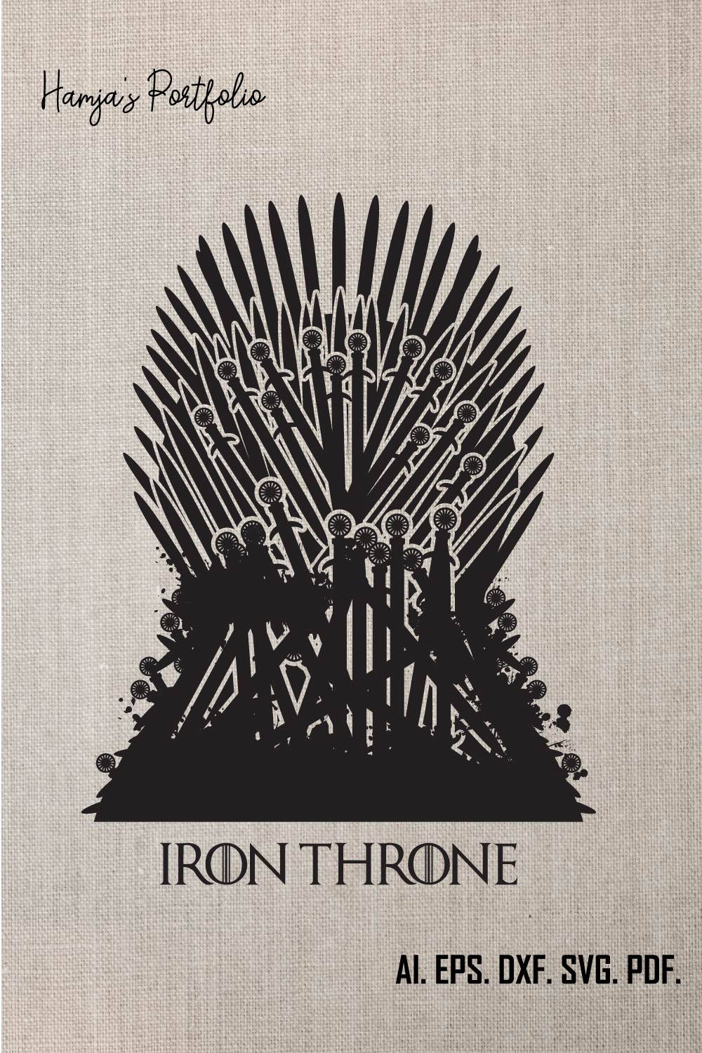Iron Throne Vector design pinterest preview image.