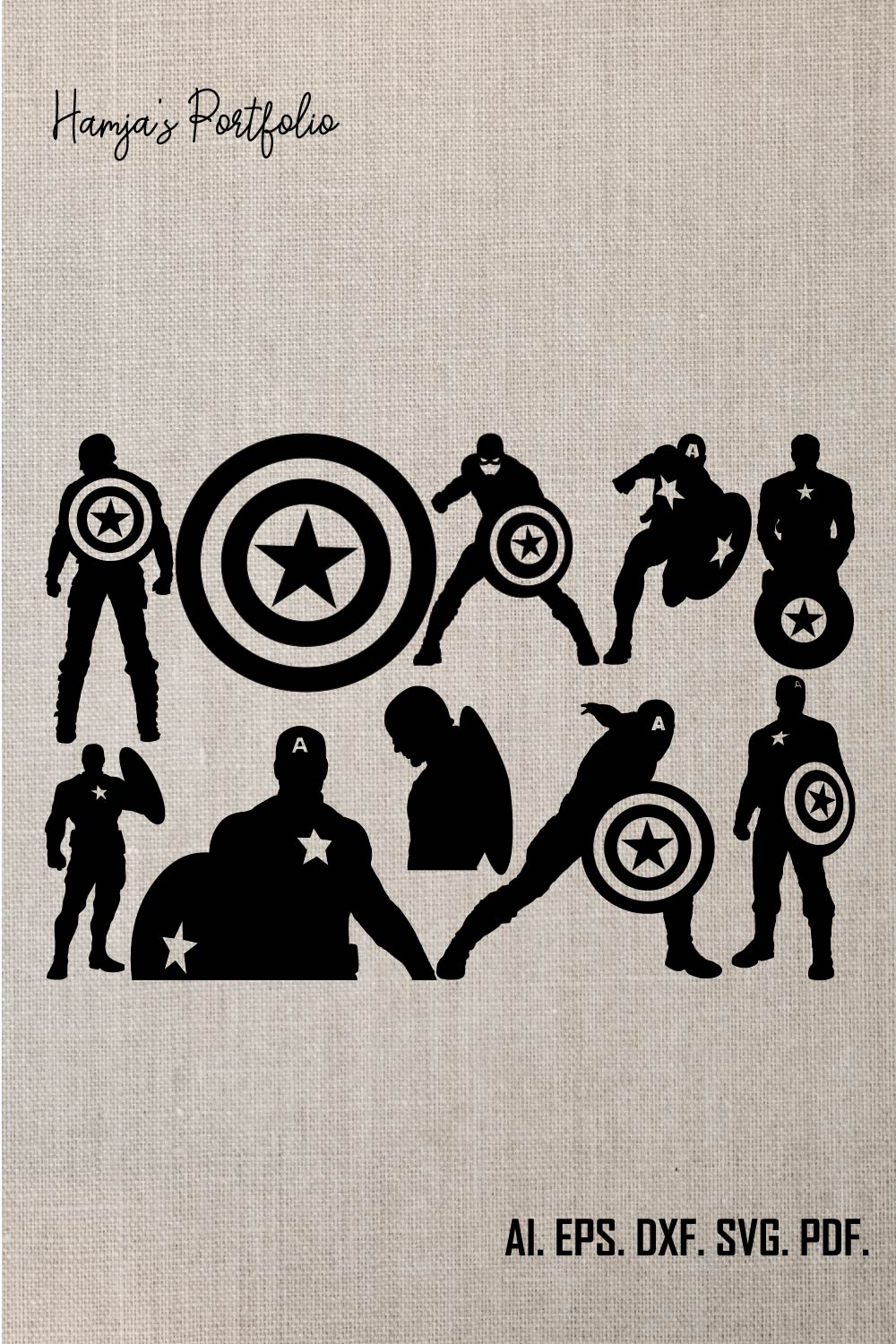 Captain America Svg Bundle Svg, Png, Marvels Svg, Marvel Avengers Svg, Marvels Svg For Cricut pinterest preview image.