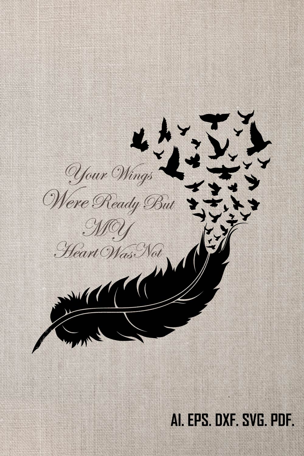 Feather Quotes SVG , Feathers Silhouette, Boho Svg, Feathers Bundle SVG, Feathers Clipart, Feathers Cut File, Instant Download pinterest preview image.