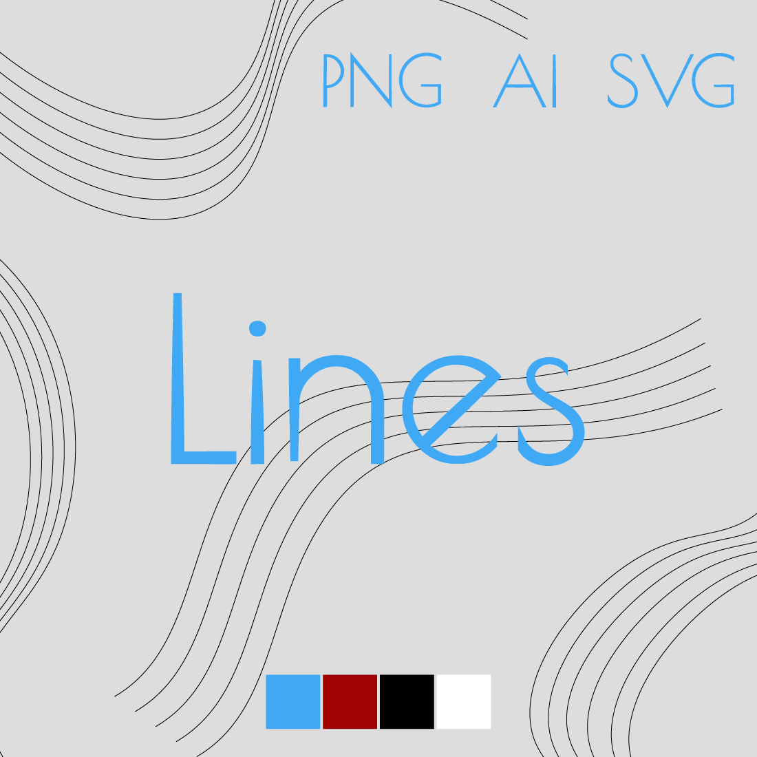 PNG lines for presentations Only - $1 cover image.