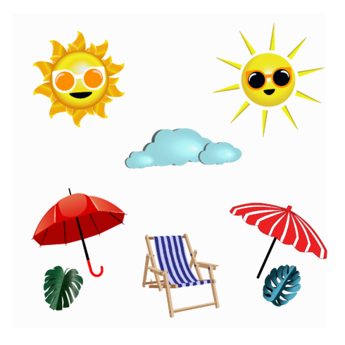 3D SUMMER VECTOR SET cover image.