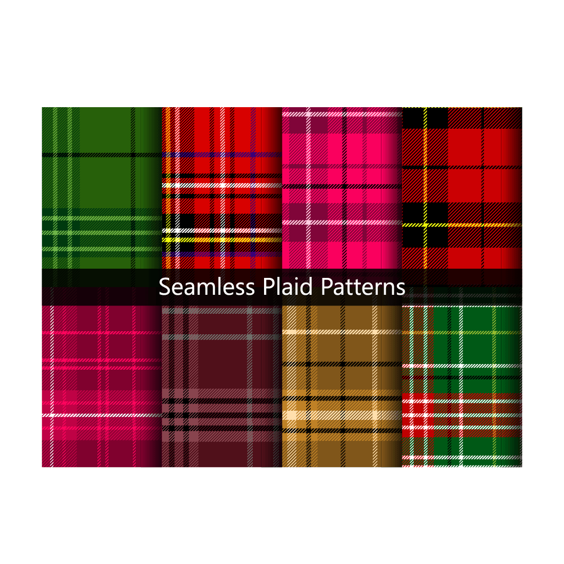 Seamless Plaid Pattern Design for Fabrics, Textiles and Backgrounds preview image.