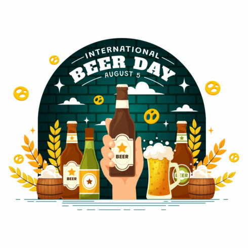 12 International Beer Day Illustration cover image.