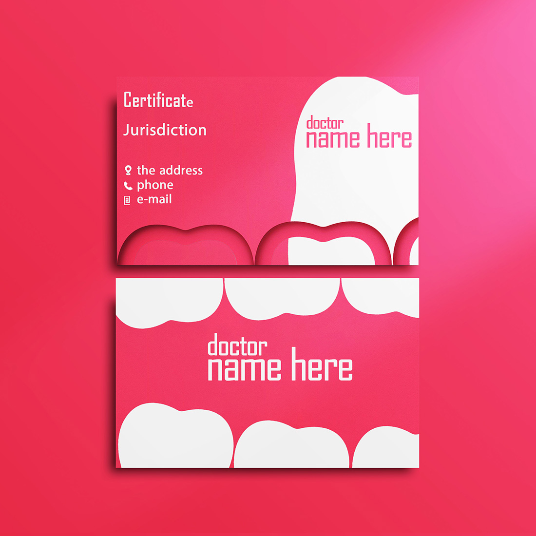 business Card Doctor of Dentist pinterest preview image.