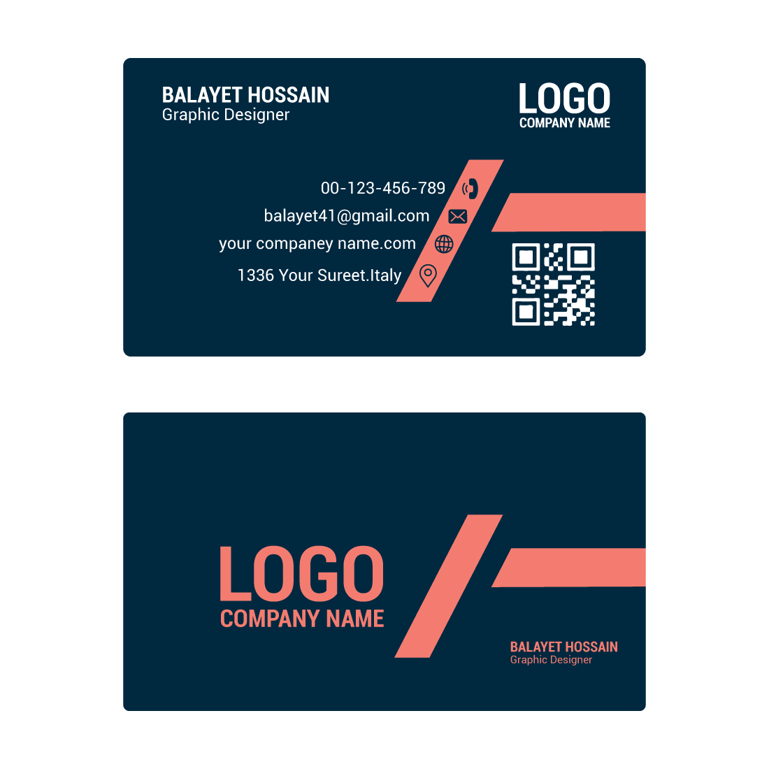 professional Modern business card templates, Editable Business Card, Minimalist Business Cards, Printable Business Card, Modern Business Card cover image.