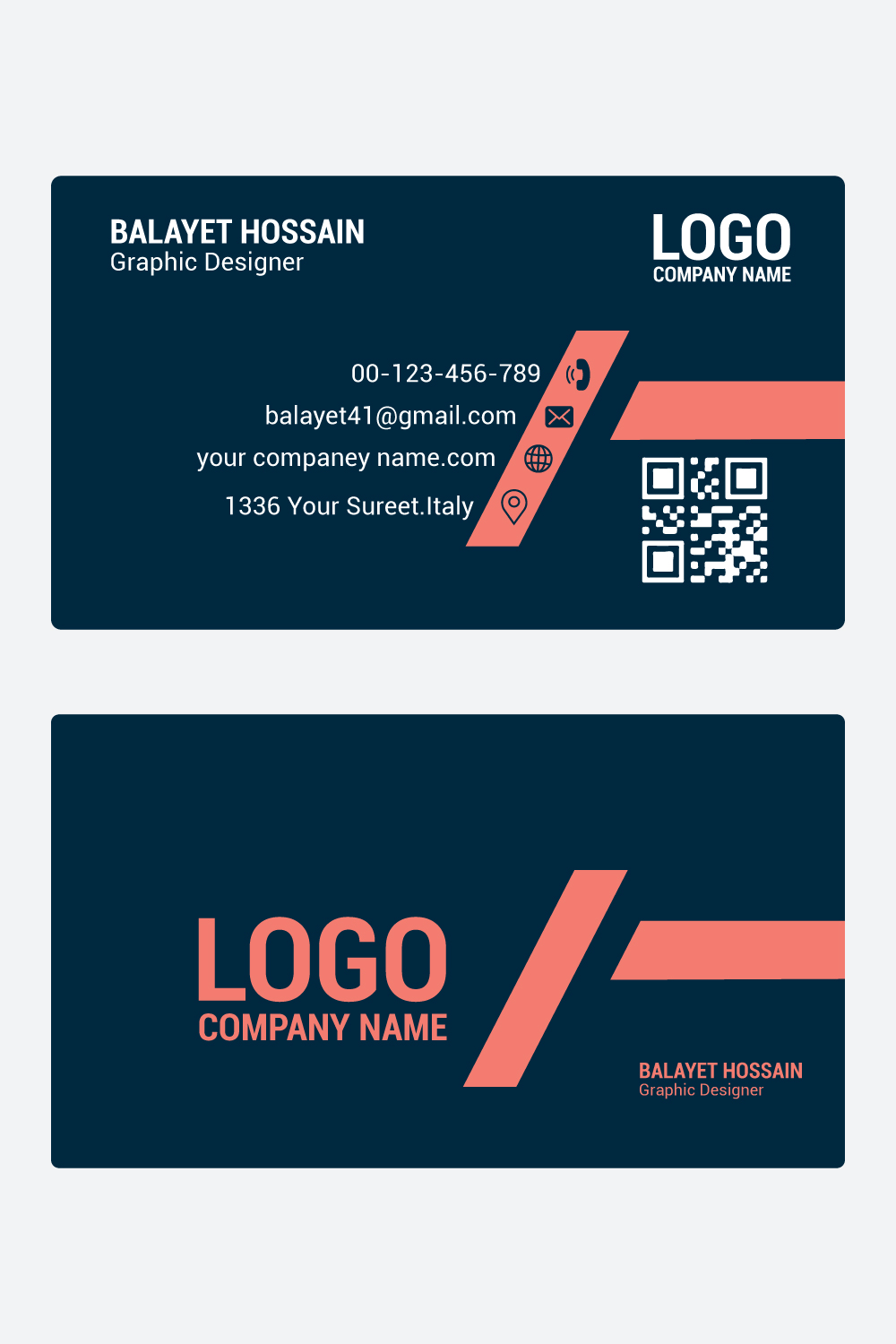 professional Modern business card templates, Editable Business Card, Minimalist Business Cards, Printable Business Card, Modern Business Card pinterest preview image.