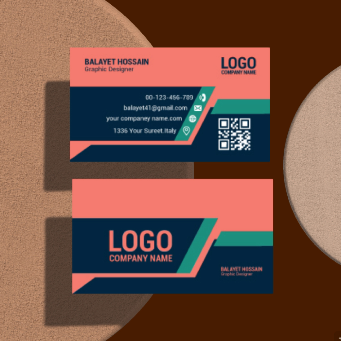 professional Modern business card templates, Editable Business Card, Minimalist Business Cards, Printable Business Card, Modern Business Card preview image.