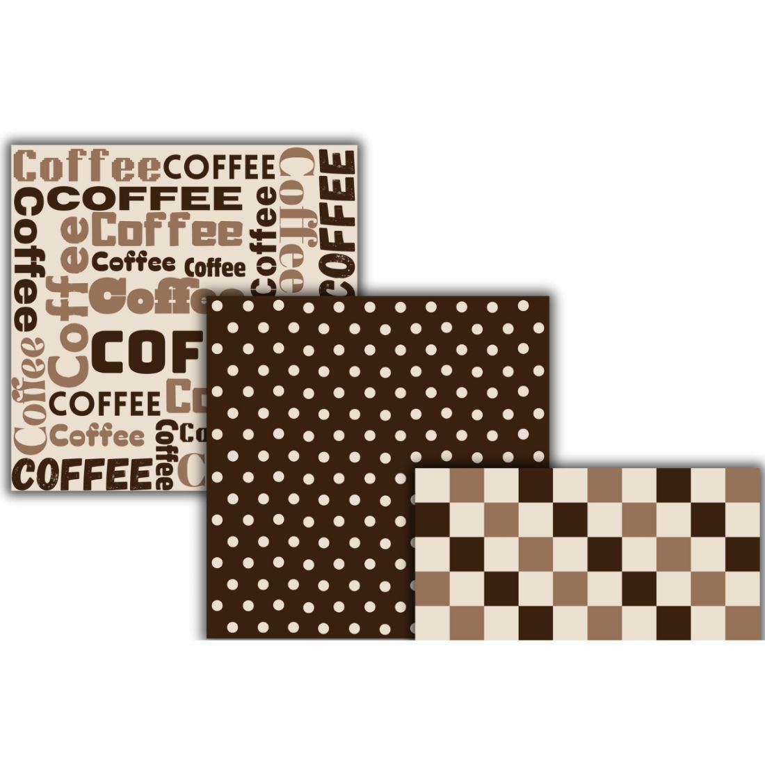 hand-drawn coffee digital papers, cream coffee color preview image.