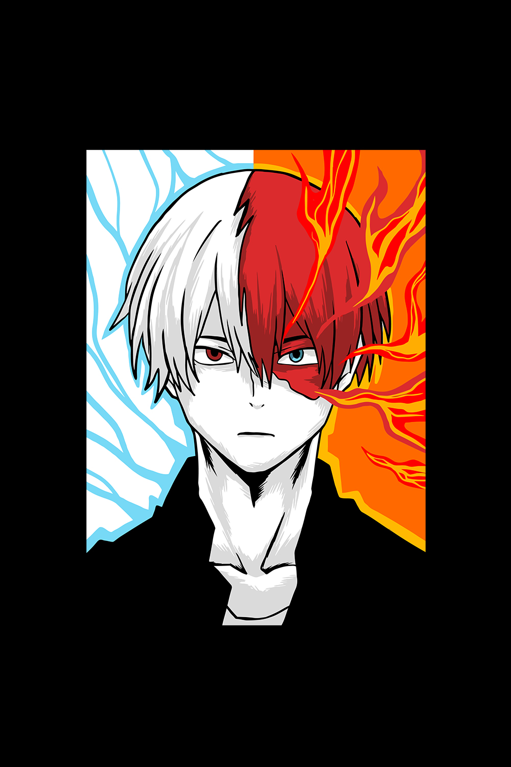 Cute Shoto Todoroki My Hero Academia tshirt design pinterest preview image.