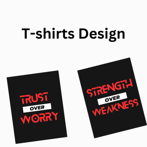 Printed Text T-shirts Design cover image.