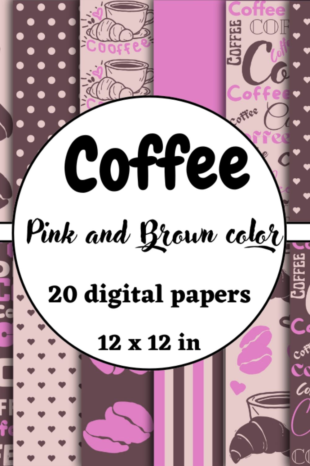 hand-drawn coffee digital papers pinterest preview image.