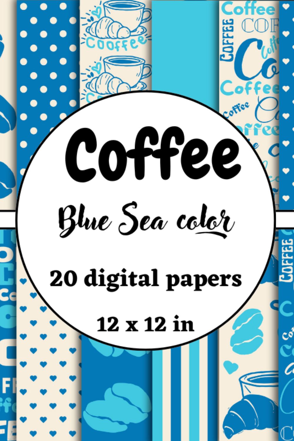 hand-drawn coffee digital papers pinterest preview image.