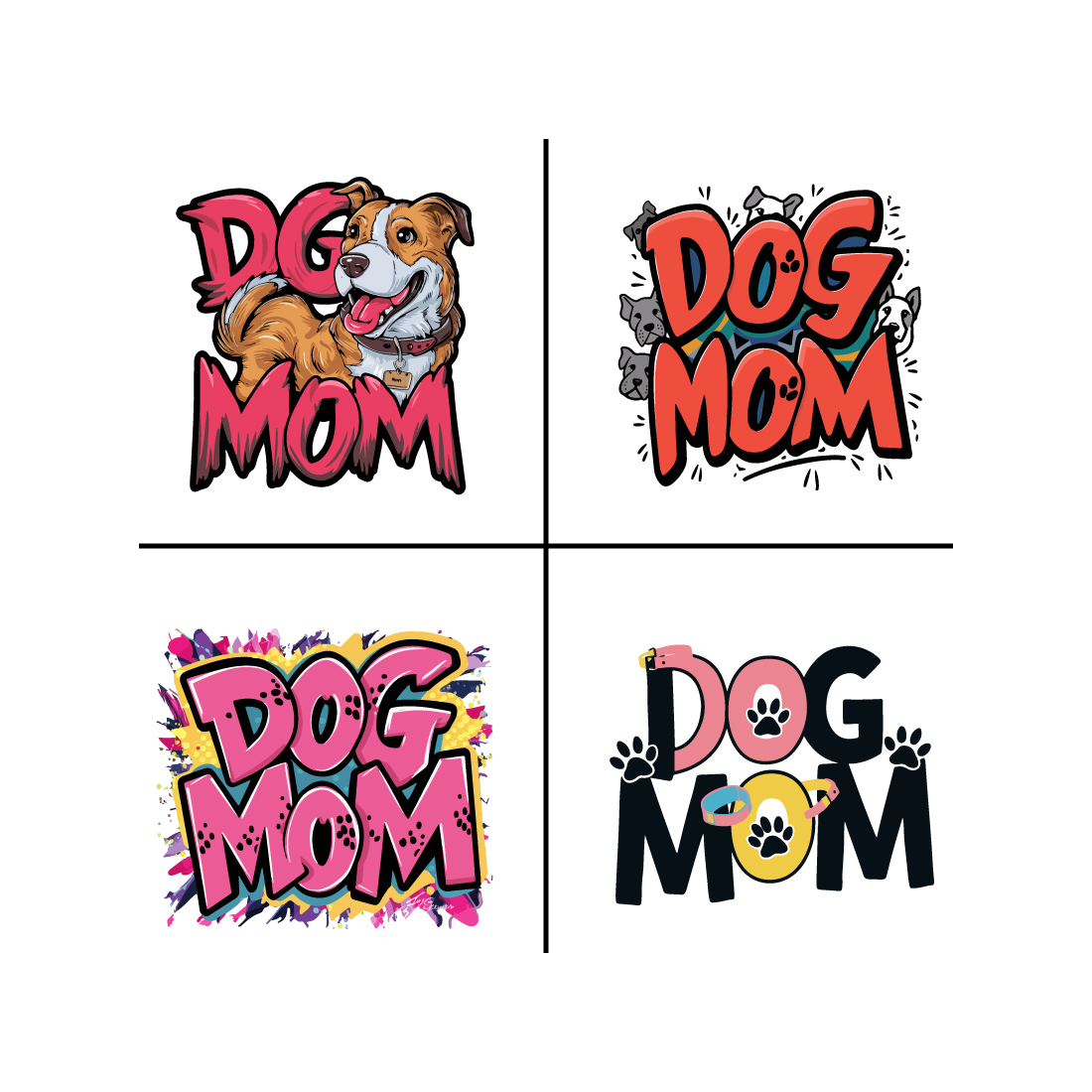 Dog Mom, Dog Mom Shirt, Mother's Day Shirt, Mother's Day Gift, Shirt For Mom, Shirt for Mama, Women's Shirt, T SHIRT DESIGN BUNDLE preview image.