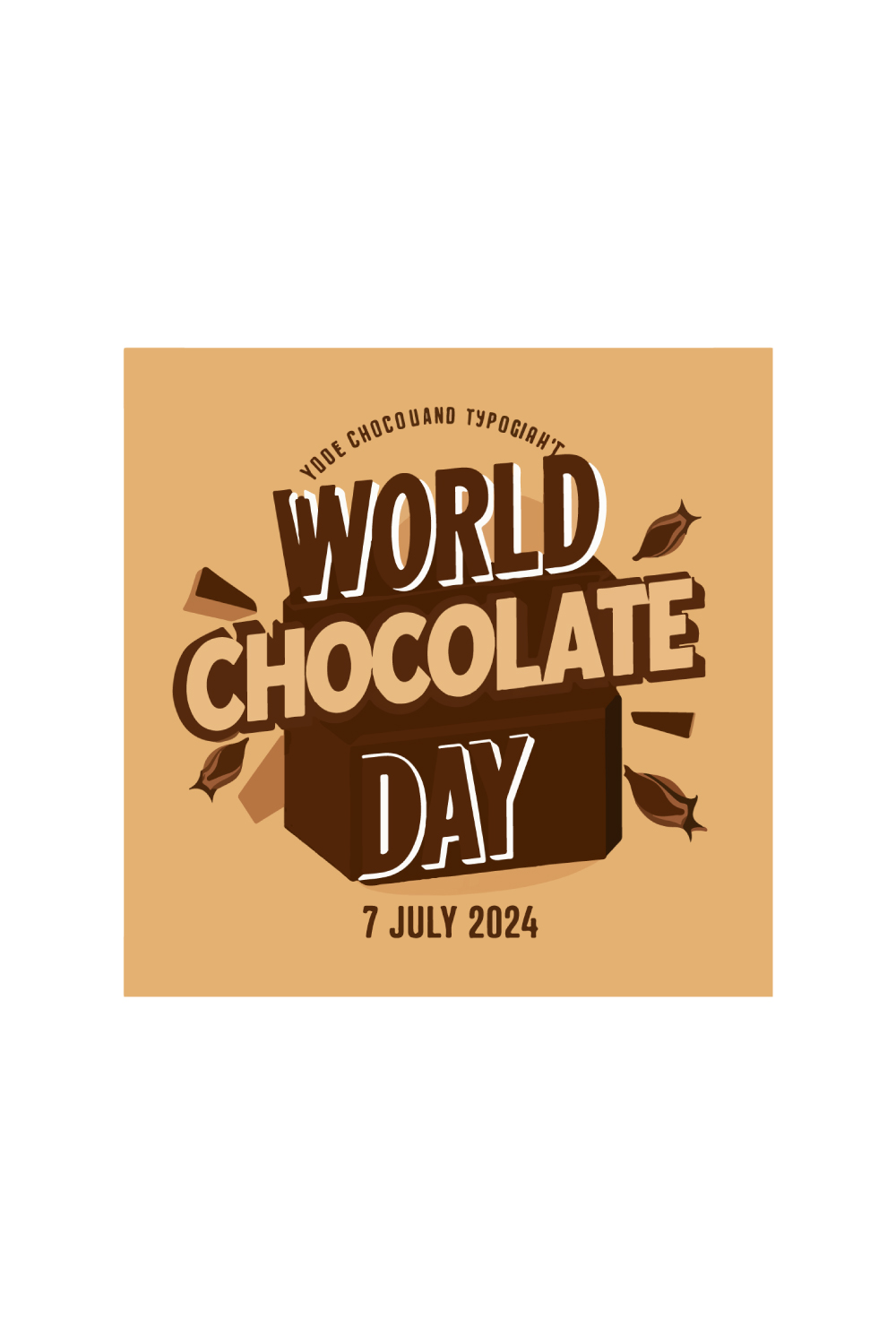 World Chocolate Day Celebration Vector Illustration pinterest preview image.