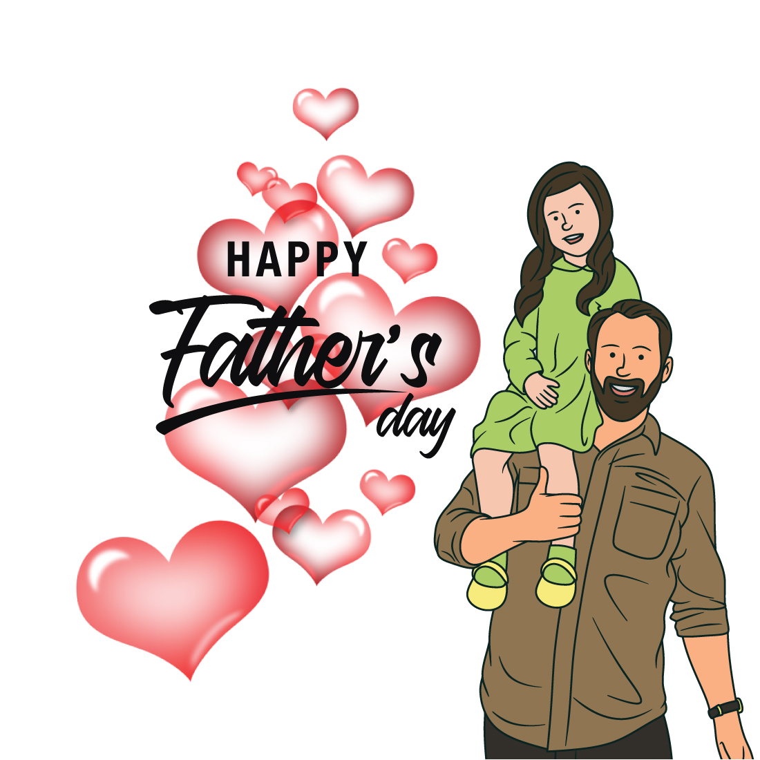 Happy Father's Day Vector cover image.