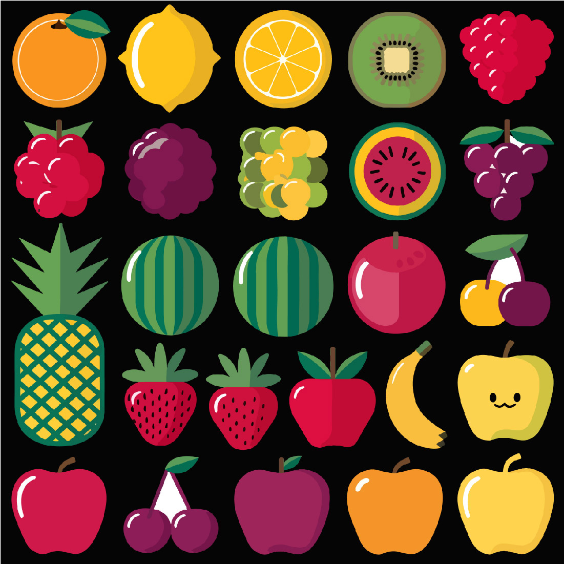 Fruit icons preview image.