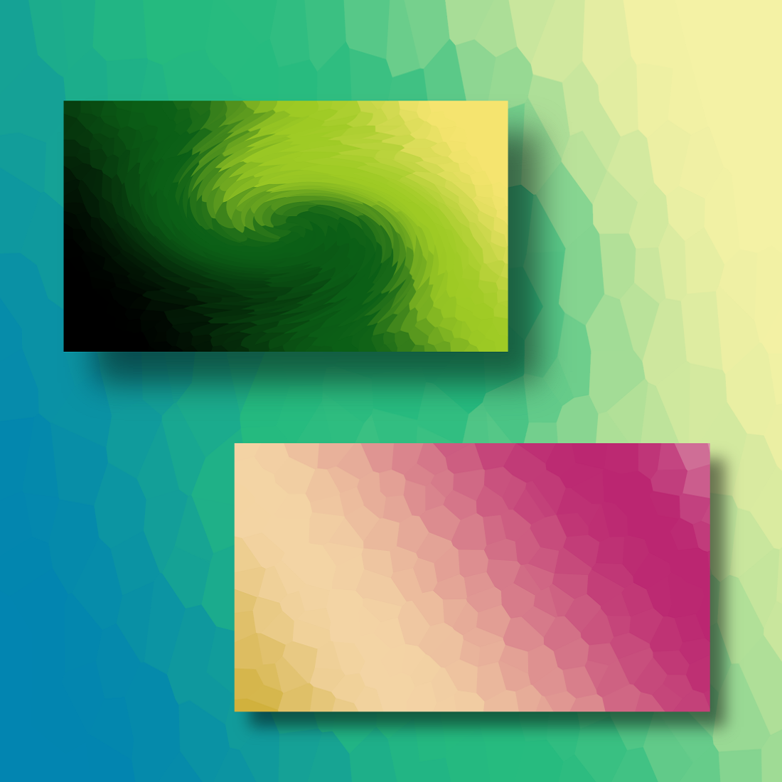 8 abstract swirl polygon colorful background bundle preview image.