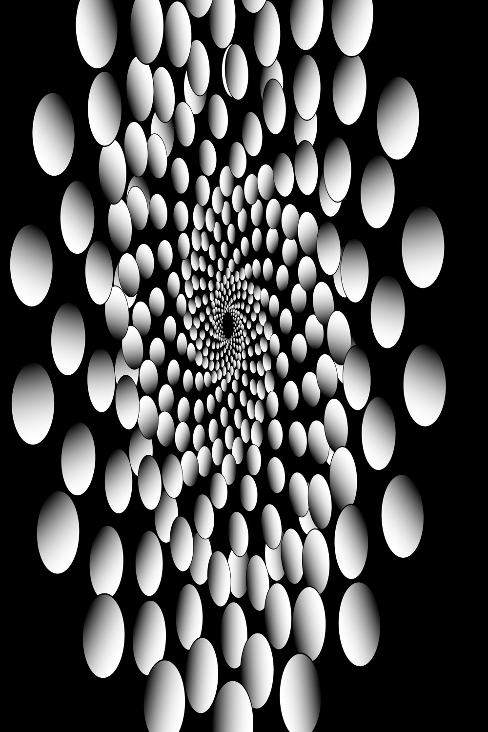 Gradient Background in Fibonacci with Gradient balls pinterest preview image.