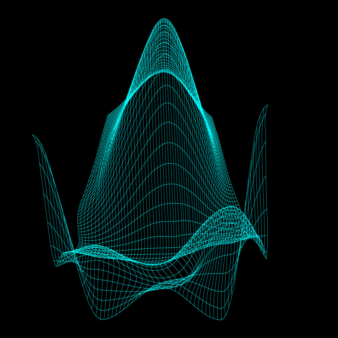 Gradient Background with 3D wire frame in Green color preview image.