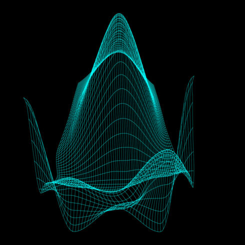 Gradient Background with 3D wire frame in Green color cover image.