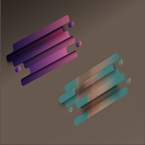 Gradient Background with colored blocks - MasterBundles