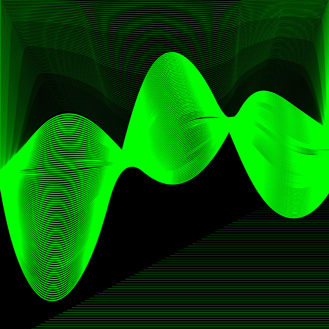 gradient background with green wave in dark green mesh 359