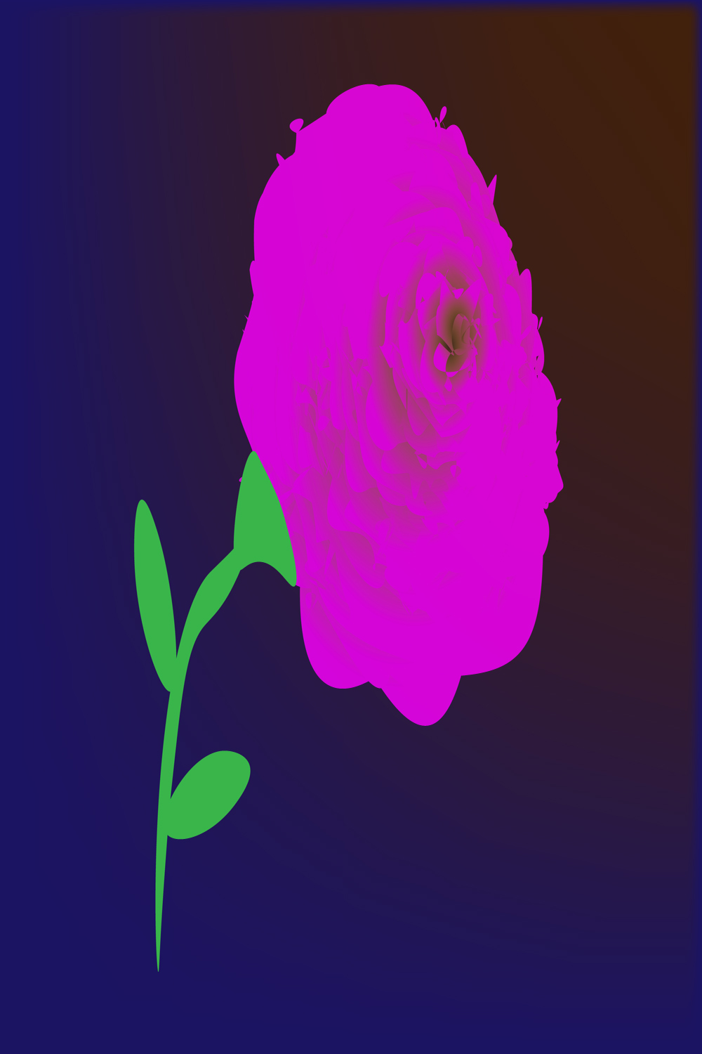 Gradient-background-with-magenta-rose-flower pinterest preview image.