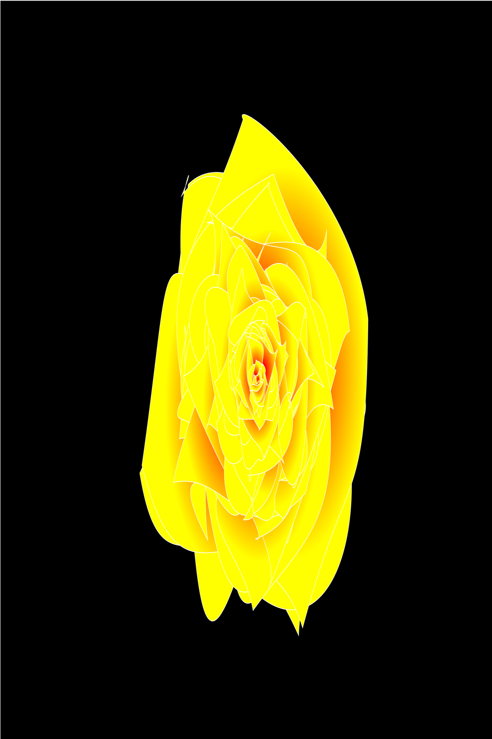 Gradient-Background-with-yellow-rose-flower pinterest preview image.
